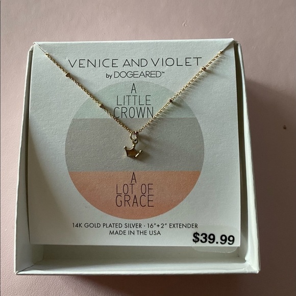 COPY - VENICE AND VIOLET BY DOG EARED-CROWN NECKLACE - Picture 3 of 3